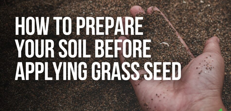 A picture of fresh soil with the title, How to prepare your soil before applying grass seed